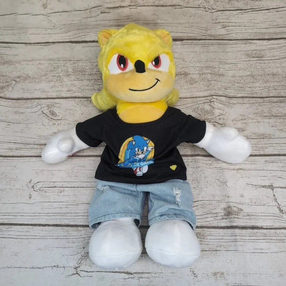Build A Bear Super Sonic Plush With Outfit